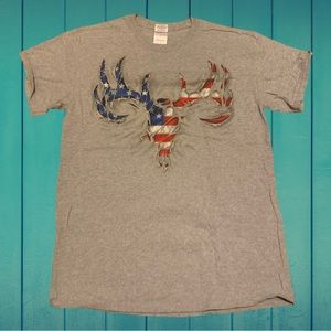 Bone Collector Brand Hunting Logo Shirt Real Tree Skull Stand For Flag Freedom